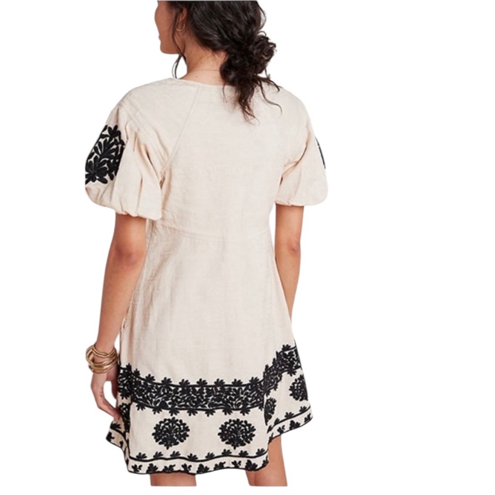Anthropologie Orla Embroidered Mini Dress Boho - Picture 2 of 10